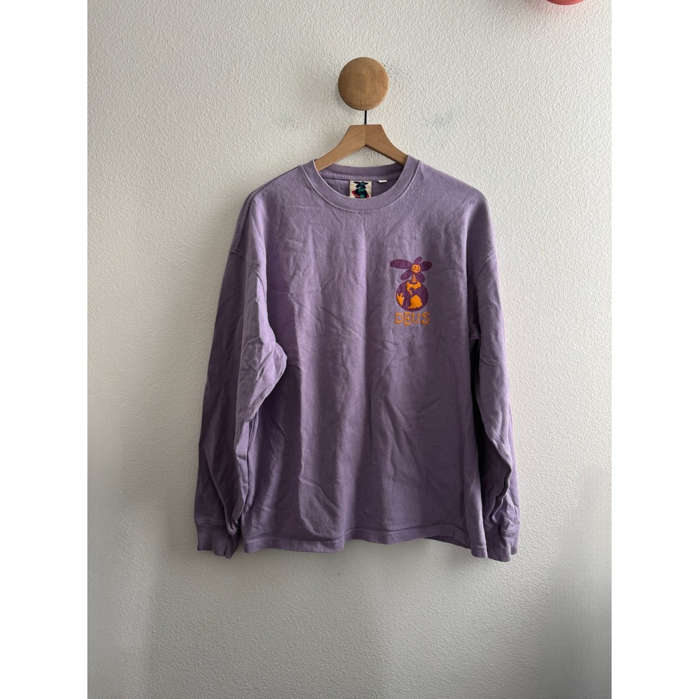 Deus Ex Machina Purple Long Sleeve Graphic Tshirt Size Medium
